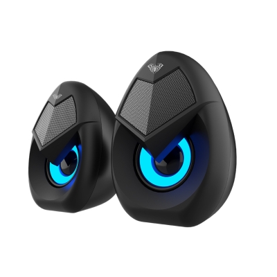 Aula N-69 2*3W RGB LED Işıklı Masaüstü Oyuncu Laptop PC Bilgisayar Hoparlörü - 1