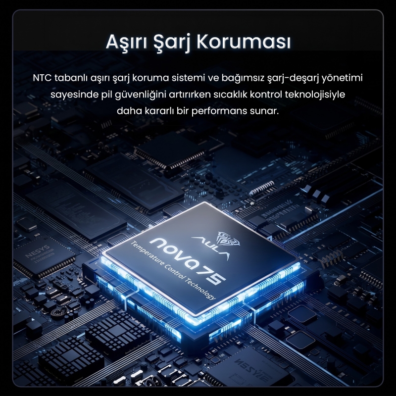 Aula Nova75 Mekanik RGB Klavye TKL Dream Sakura Switch Tri Mode Kablosuz Makrolu Hot Swap Gaming Oyuncu Klavyesi Siyah - 7