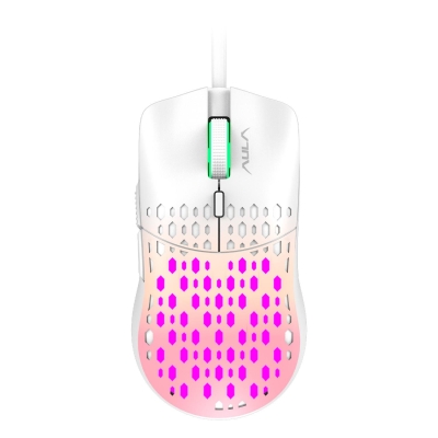 Aula S11 Pro 3600DPI RGB Optik Gaming Mouse Pembe - Aula