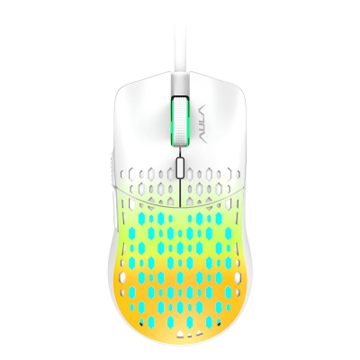 Aula S11 Pro 3600DPI RGB Optik Gaming Mouse Sarı - Aula