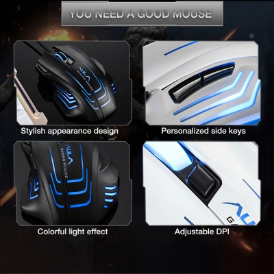 Aula S18 6400DPI RGB 7 Programlanabilir Tuş 1000Hz Gaming Oyuncu Mouse - 5