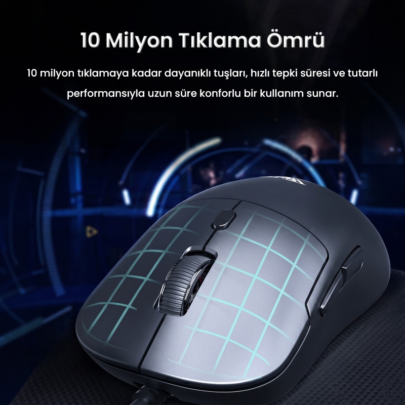 Aula S35 7200 DPI RGB Efektli Makrolu USB Kablolu Gaming Oyuncu Mouse Siyah - 5