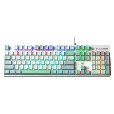Aula S500 Blue Switch RGB Makrolu Kablolu Gaming Mekanik Oyuncu Klavyesi - Aula