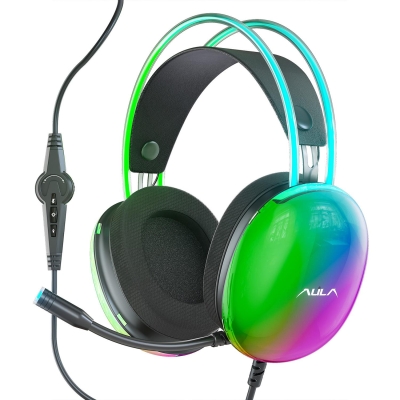 Aula S505 RGB USB Gaming Mikronfonlu Oyuncu Kulaklığı Siyah - Aula