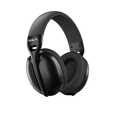 Aula S6 Ultra Hafif Kablosuz Bluetooth Type-C Mikrofonlu Gaming Oyuncu Kulaklığı Siyah - Aula