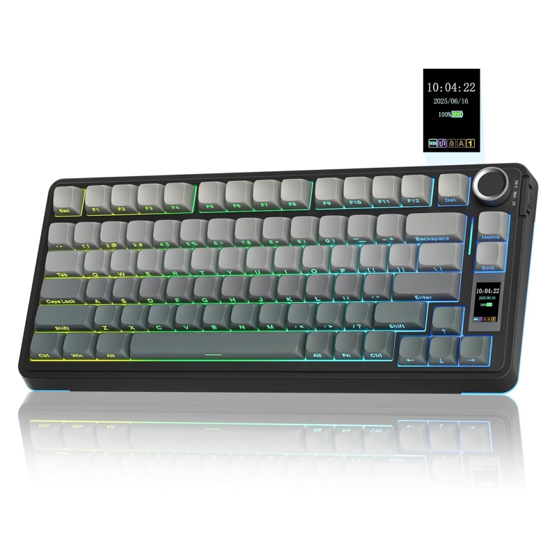 Aula S75 Pro Mekanik RGB TKL Seiya Switch Kablosuz Makrolu Hot Swap Klavye Gradyan Gri - 1