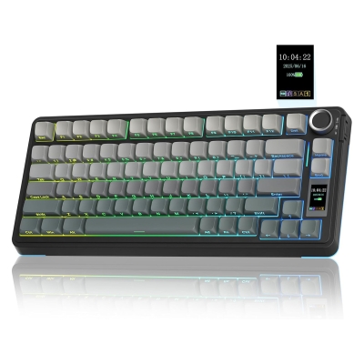 Aula S75 Pro Mekanik RGB TKL Seiya Switch Kablosuz Makrolu Hot Swap Klavye Gradyan Gri - Aula