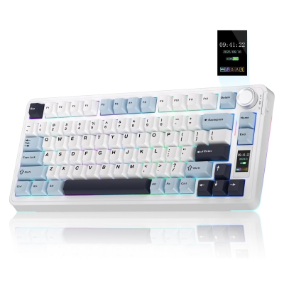 Aula S75 Pro Mekanik RGB TKL Seiya Switch Kablosuz Makrolu Hot Swap Klavye Lacivert - Aula