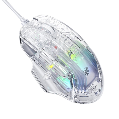 Aula S80 7200DPI 7 Tuşlu RGB Şeffaf Optik Oyuncu Gaming Mouse - Aula