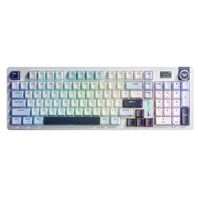 Aula S98 Pro 3 Modlu RGB Hot Swap Mekanik Star Vector Switch Kablosuz Makrolu Klavye Lacivert - Aula