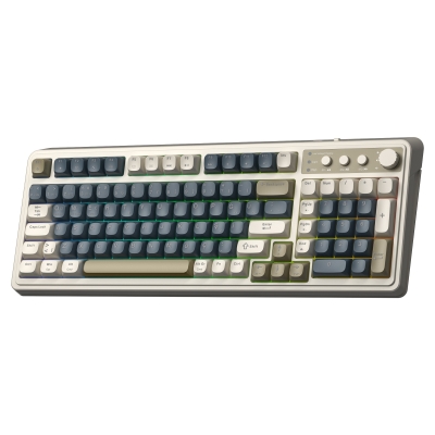 Aula S99 Retro RGB Gaming 3 Modlu Bluetooth/2.4GHz/USB-C Kablosuz Makrolu Türkçe Q Klavye Lacivert - 7