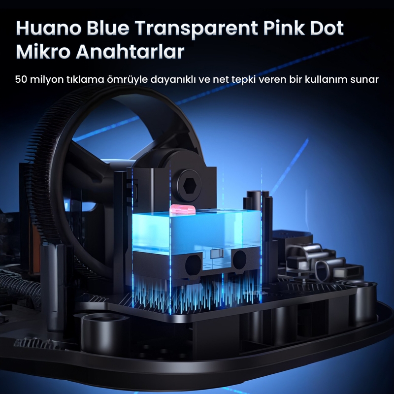 Aula SC380 Pro PAW3311 Sensör 12000 DPI 1000Hz Kablolu ve Kablosuz Gaming Oyuncu Mouse Siyah - 3