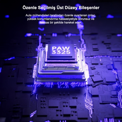 Aula SC580X Lightweight PAW3311 Sensör 10000 DPI 1000Hz Kablolu ve Kablosuz Gaming Oyuncu Mouse Siyah - 8