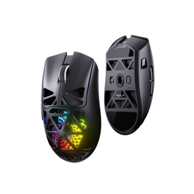 Aula SC620 PAW3311 Sensör 12000 DPI 1000Hz Kablolu ve Kablosuz Gaming Oyuncu Mouse Siyah - Aula