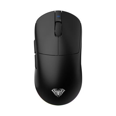 Aula V9 Pro 26000 DPI PAW3395 Sensör 8000Hz Tri-Mode Kablosuz Oyuncu Mouse RGB Omron Switch Lightweight E-Spor Gaming Mouse Siyah - Aula