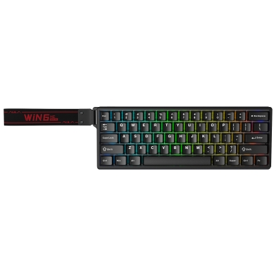 Aula Win60 He Manyetik Klavye Rapid Trigger Graywood Switch 8000Hz RGB TKL Hot Swap Oyuncu Klavyesi Siyah - 4