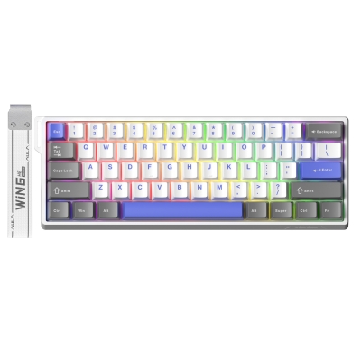 Aula Win60 He Max Manyetik Klavye Rapid Trigger Wing Chun Switch 8000Hz RGB TKL Hot Swap Oyuncu Klavyesi Mavi - Aula