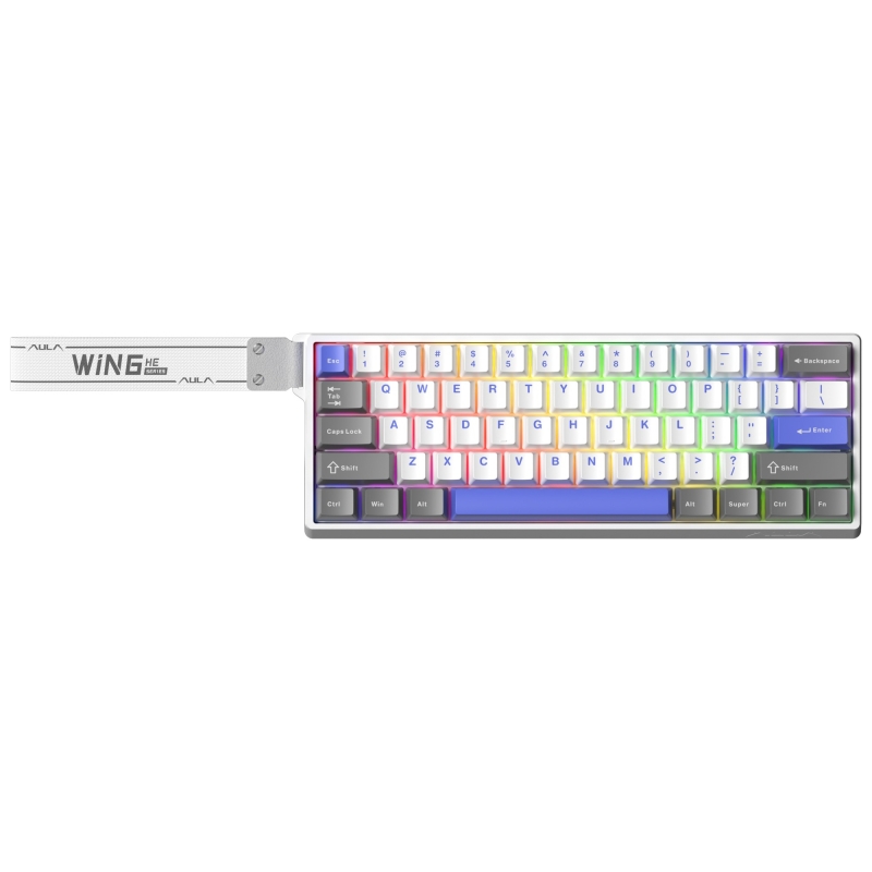 Aula Win60 He Max Manyetik Klavye Rapid Trigger Wing Chun Switch 8000Hz RGB TKL Hot Swap Oyuncu Klavyesi Mavi - 4