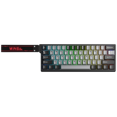 Aula Win60 He Pro Manyetik Klavye Rapid Trigger Xingyi Swtich 8000Hz RGB TKL Hot Swap Oyuncu Klavyesi Gri - 4
