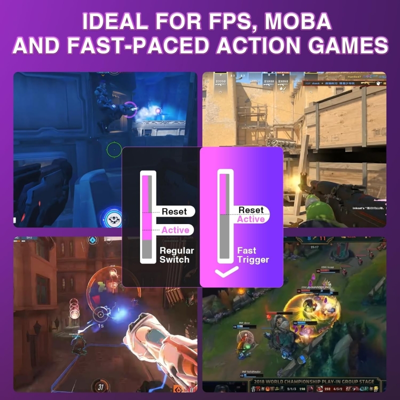 Aula Win68 He Manyetik Klavye Rapid Trigger Graywood Switch 8000Hz RGB TKL Hot Swap Oyuncu Klavyesi Siyah - 7