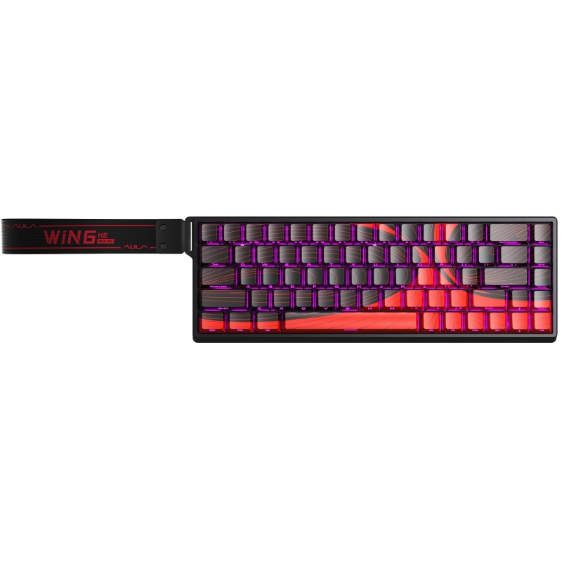 Aula Win68 He Max Manyetik Klavye Rapid Trigger Wing Chun Swtich 8000Hz RGB TKL Hot Swap Oyuncu Klavyesi Kırmızı - 4
