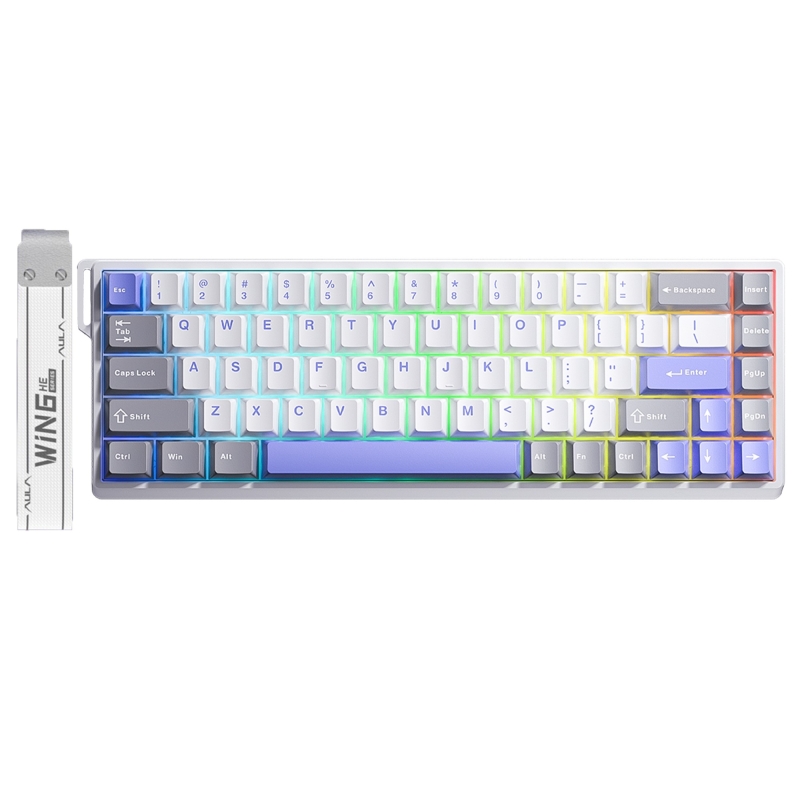 Aula Win68 He Max Manyetik Klavye Rapid Trigger Wing Chun Switch 8000Hz RGB TKL Hot Swap Oyuncu Klavyesi Mavi - 1