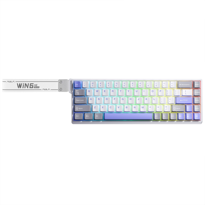 Aula Win68 He Max Manyetik Klavye Rapid Trigger Wing Chun Switch 8000Hz RGB TKL Hot Swap Oyuncu Klavyesi Mavi - 7