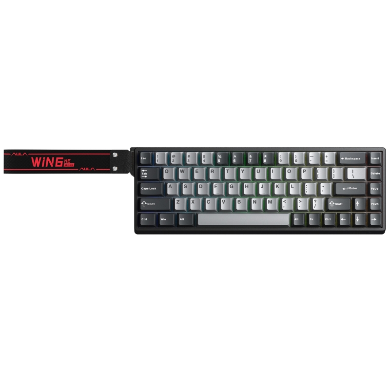Aula Win68 He Pro Manyetik Klavye Rapid Trigger Xingyi Switch 8000Hz RGB TKL Hot Swap Oyuncu Klavyesi Gri - 4