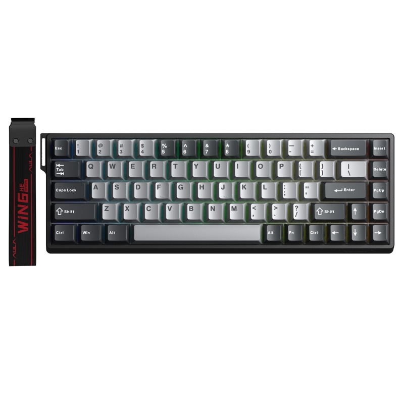 Aula Win68 He Pro Manyetik Klavye Rapid Trigger Xingyi Swtich 8000Hz RGB TKL Hot Swap Oyuncu Klavyesi Gri - 1