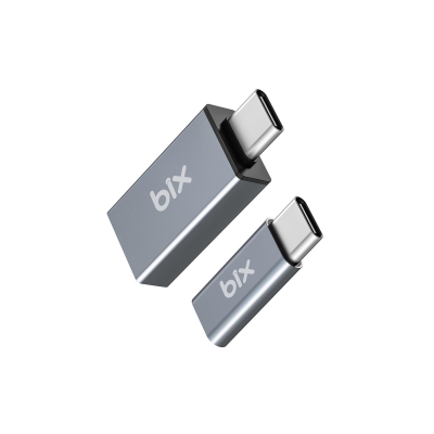 Bix ADP-04 Type-C to Micro USB ve USB-A 3.0 Çevirici Dönüştürücü Adaptör - Bix