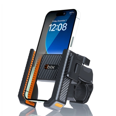 Bix BPH01 360° Dönebilen Gidon Bağlantılı Bisiklet Motosiklet için Esnek ABS 4-7.8″ inç Telefon Tutucu - Bix