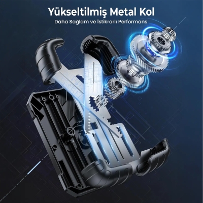 Bix BPH02 360° Derece Ayarlanabilen Gidon Bağlantılı Bisiklet Motosiklet için ABS 4-7.8″ inç Telefon Tutucu - 4