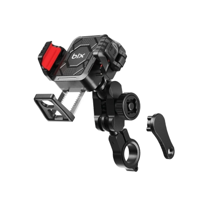 Bix BPH04 Gidon Bağlantılı 360° Derece Ayarlanabilir 4″-7” Telefonlar ile Uyumlu Handlebar Motosiklet Bisiklet Telefon Tutucu - 6