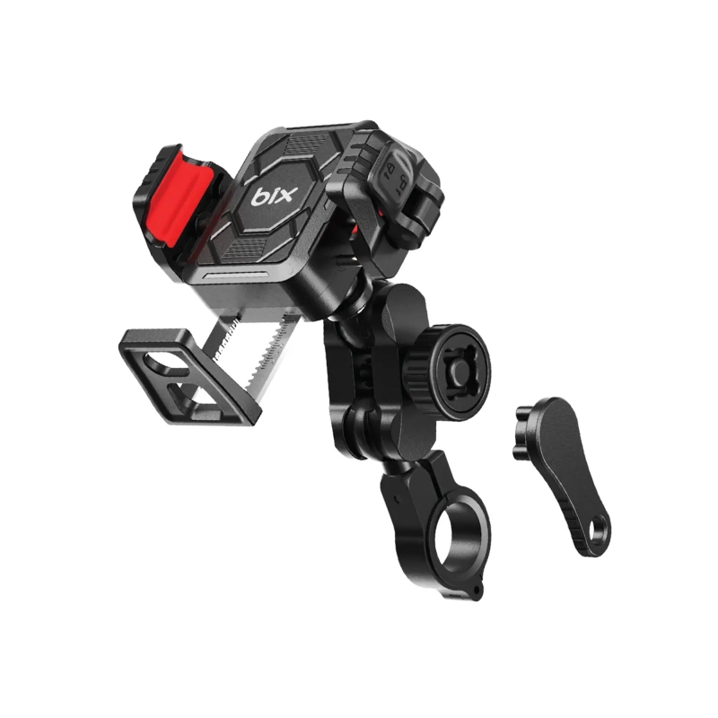Bix BPH04 Gidon Bağlantılı 360° Derece Ayarlanabilir 4″-7” Telefonlar ile Uyumlu Handlebar Motosiklet Bisiklet Telefon Tutucu - 6