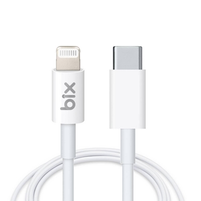 Bix BX-IP02UC Type-C to Lightning Data ve Şarj Kablosu Beyaz 1 Metre - Bix