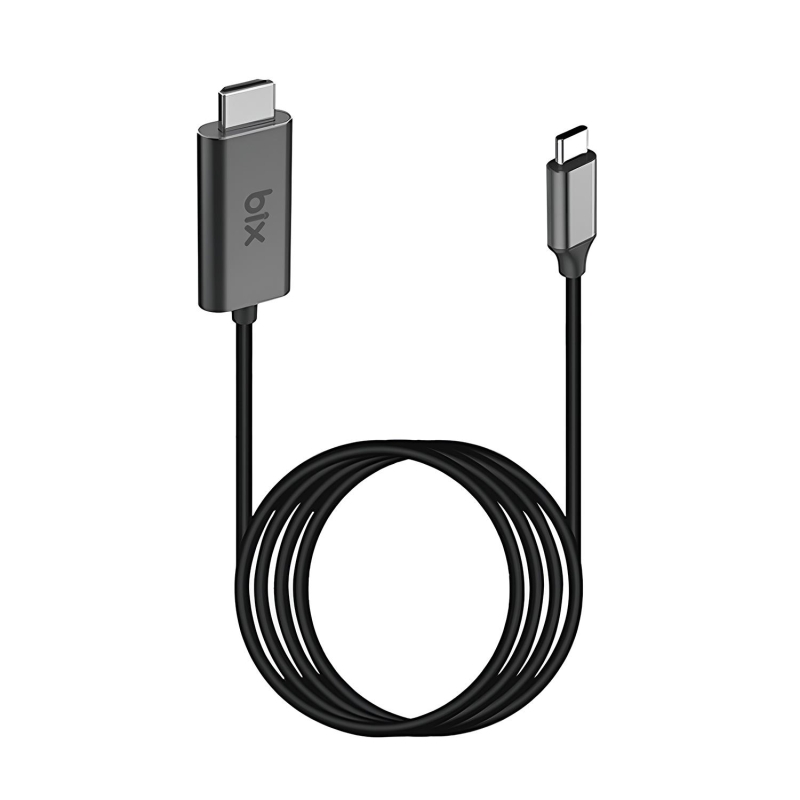 Bix BX02HB Type-C to HDMI 4K 30Hz Multimedya Ses ve Görüntü Aktarım Kablosu 1.8 Metre - 1