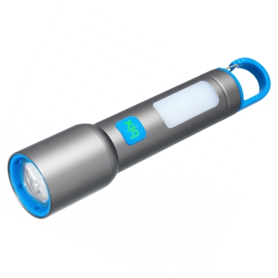 Bix BX1010FL 10W 500 Lümen Zoom Özellikli 500 Metre Menzilli Metal LED El Feneri Şarj Edilebilir Flashlight - Bix