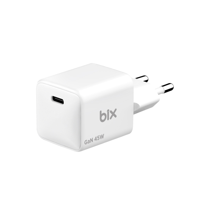 Bix BX1P46G 45W GaN Kompakt Şarj Aleti Type-C PPS/AVS Destekli Hızlı Şarj Cihazı Beyaz - 7