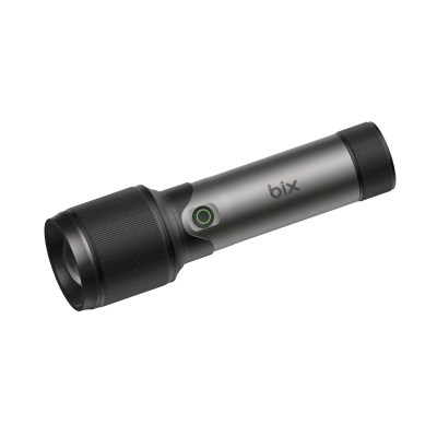 Bix BX2139FL 2000 Lümen 60W Led El Feneri Teleskopik Zoom Metal Gövdeli Şarj Edilebilir 1000 Metre Uzun Menzilli Flashlight - Bix