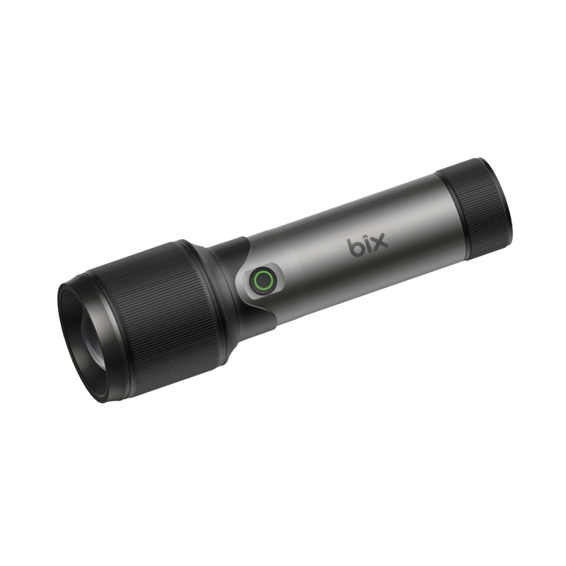 Bix BX2139FL 2000 Lümen 60W Led El Feneri Teleskopik Zoom Metal Gövdeli Şarj Edilebilir 1000 Metre Uzun Menzilli Flashlight - 1