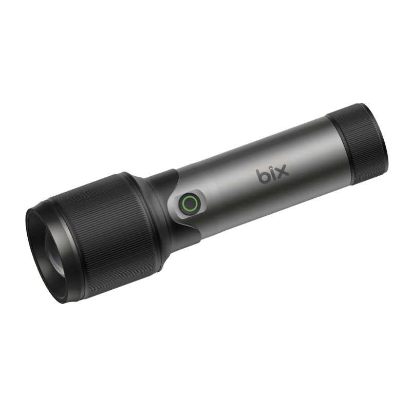 Bix BX2139FL 2000 Lümen 60W Led El Feneri Teleskopik Zoom Metal Gövdeli Şarj Edilebilir 1000 Metre Uzun Menzilli Flashlight - 1