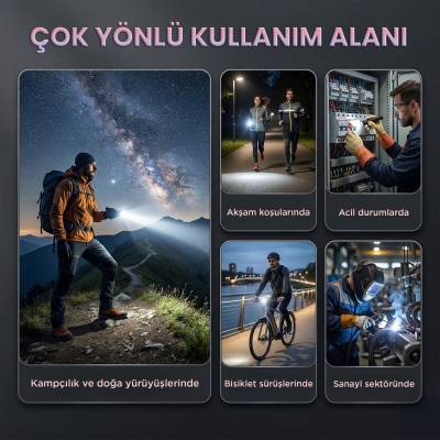 Bix BX2139FL 2000 Lümen 60W Led El Feneri Teleskopik Zoom Metal Gövdeli Şarj Edilebilir 1000 Metre Uzun Menzilli Flashlight - 9