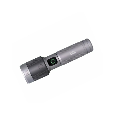 Bix BX5141FL 1450 Lümen 30W Led El Feneri Teleskopik Zoom Sos Modlu Metal Gövdeli Şarj Edilebilir Uzun Menzilli Flashlight - Bix