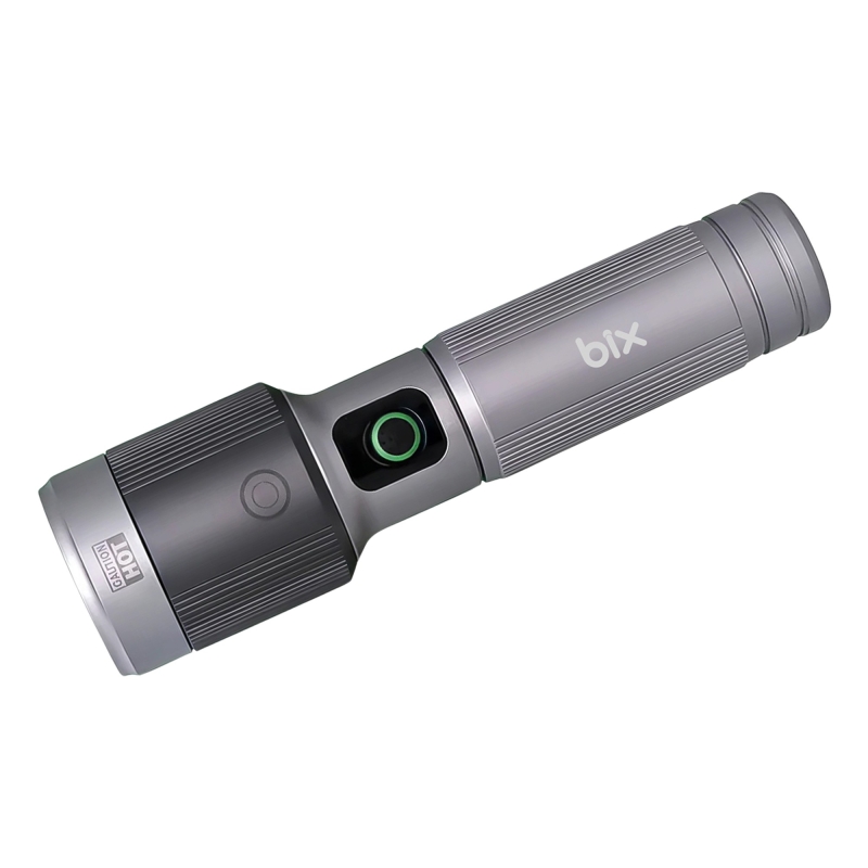 Bix BX5141FL 1450 Lümen 30W Led El Feneri Teleskopik Zoom Sos Modlu Metal Gövdeli Şarj Edilebilir Uzun Menzilli Flashlight - 1