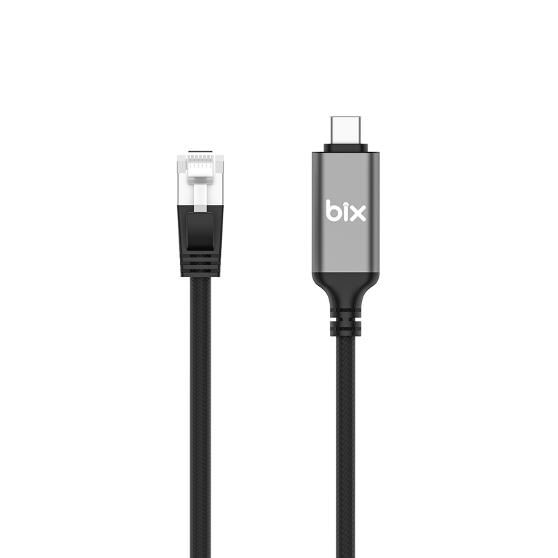 Bix C6C01 USB-C to RJ45 1000Mbps Gigabit Ethernet Dönüştürücü CAT6 Kablo 1 Metre - 6