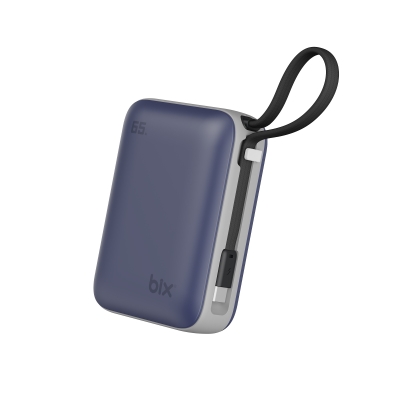 Bix PB120 20000mAh 65W Type-C PD Kompakt Tasarımlı Dijital Göstergeli Powerbank Taşınabilir Hızlı Şarj Cihazı Mavi - 8