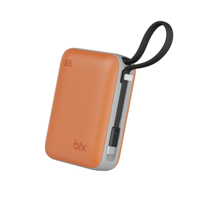 Bix PB120 20000mAh 65W Type-C PD Kompakt Tasarımlı Dijital Göstergeli Powerbank Taşınabilir Hızlı Şarj Cihazı Turuncu - 8