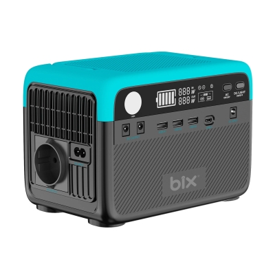 Bix PS60K 300W Taşınabilir Güç İstasyonu 192Wh LiFePO4 Batarya AC/DC/USB Güneş Paneli Uyumlu Power Station - Bix