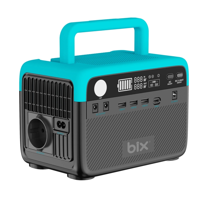 Bix PS60K 300W Taşınabilir Güç İstasyonu 192Wh LiFePO4 Batarya AC/DC/USB Güneş Paneli Uyumlu Power Station - 7
