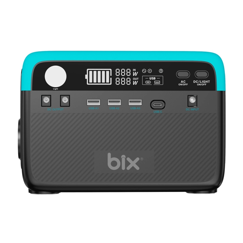 Bix PS60K 300W Taşınabilir Güç İstasyonu 192Wh LiFePO4 Batarya AC/DC/USB Güneş Paneli Uyumlu Power Station - 8